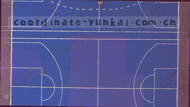 望京区域城市建筑剪影与网格坐标线